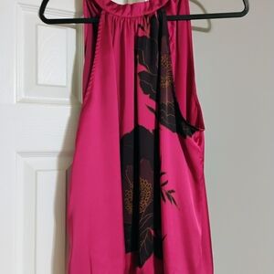 Chic Floral Sleeveless Women's Blouse